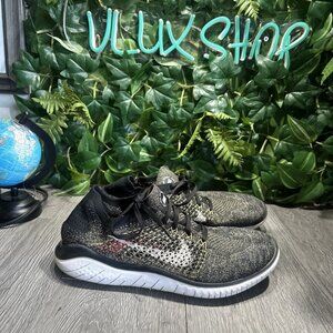 Nike Shoes Free RN Flyknit 2018 Black Club Gold 942838-005 Mens Sneaker Size 10